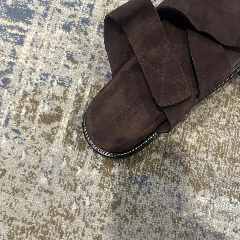 Todd Snyder Dark Brown Suede Sandals